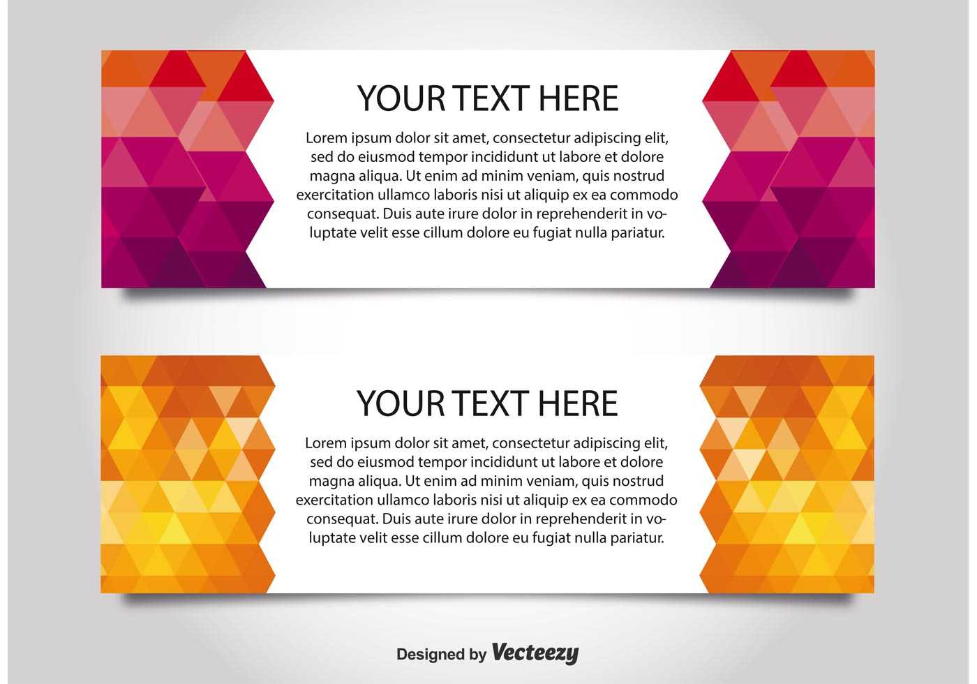 Modern Style Web Banner Templates – Download Free Vectors Pertaining To Website Banner Templates Free Download