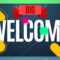Modern Style Welcome Banner Color Design. Vector Illustration.. With Welcome Banner Template