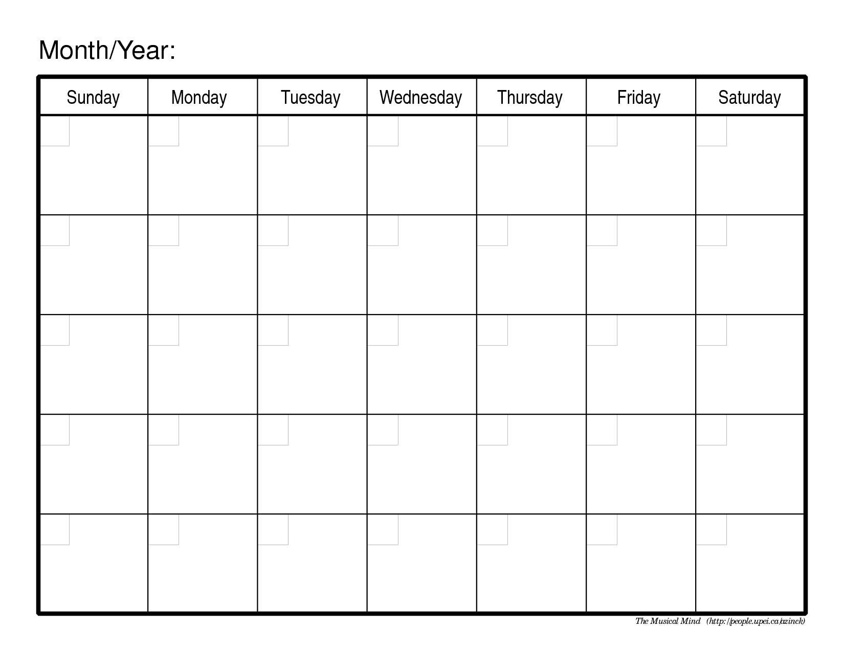 Monthly Schedule Calendar Template – Printable Schedule Template Regarding Blank One Month Calendar Template