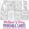 Mother's Day Coloring Cards | 8 Pack with regard to Mothers Day Card Templates