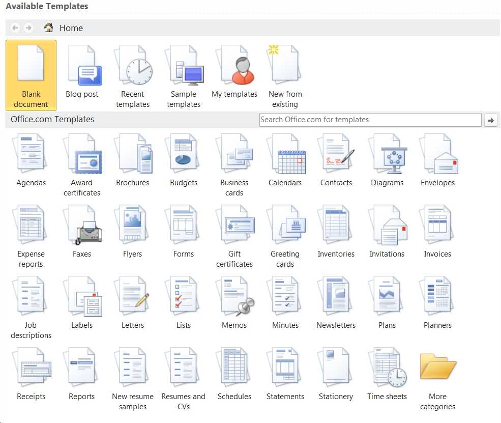 Ms Word 2010 — All The Templates You Need And Then Some For How To Use Templates In Word 2010
