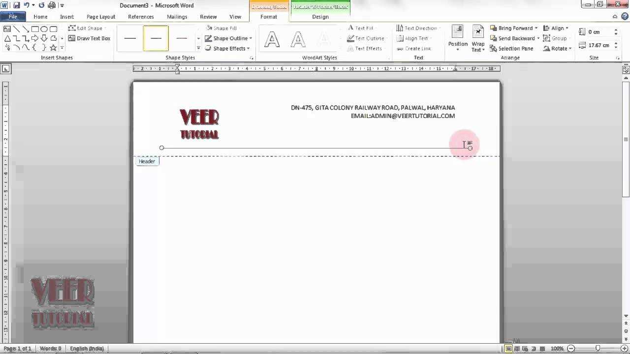 Ms Word 2010 | How To Create Custom Header And Footer Within Header Templates For Word