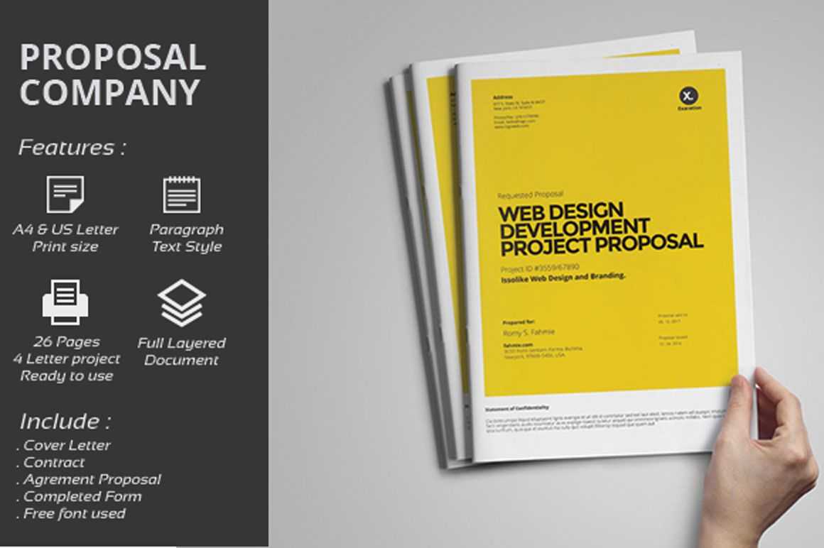 Ms Word Project Proposal Brochure Template | Web Design Regarding Free Business Proposal Template Ms Word