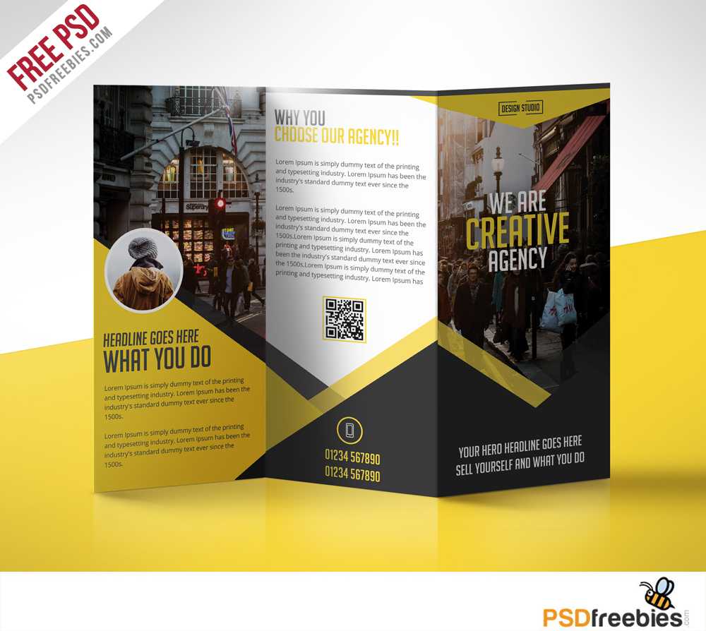 Multipurpose Trifold Business Brochure Free Psd Template In Brochure Psd Template 3 Fold