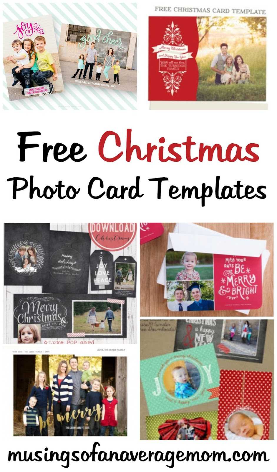 Musings Of An Average Mom: Free Photo Christmas Card Templates Intended For Free Christmas Card Templates For Photographers