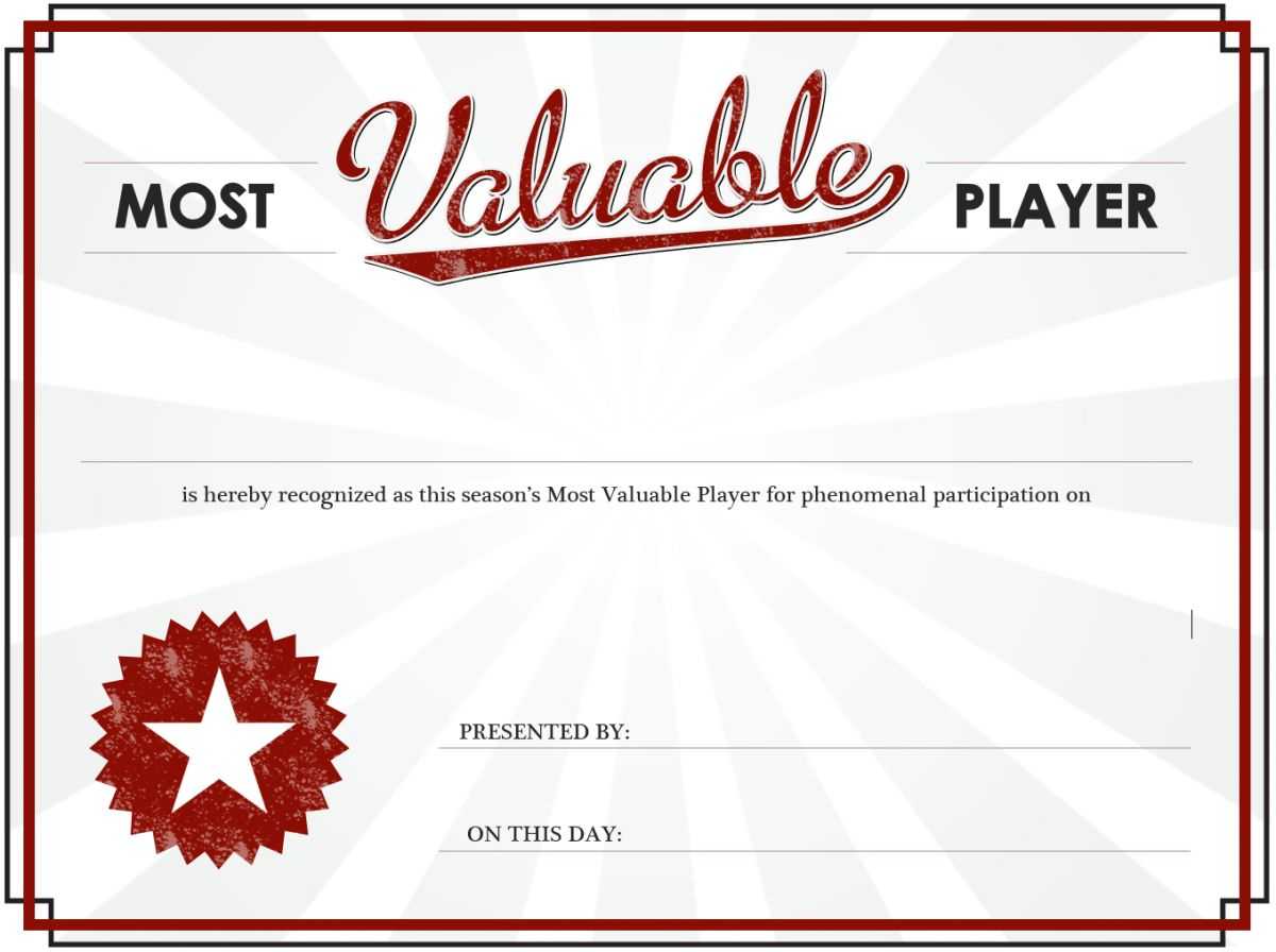 Mvp Certificate Blank Template - Imgflip Within Player Of The Day Certificate Template