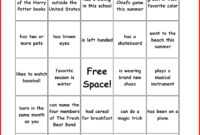 New Bingo Card Template | Leave Latter in Ice Breaker Bingo Card Template