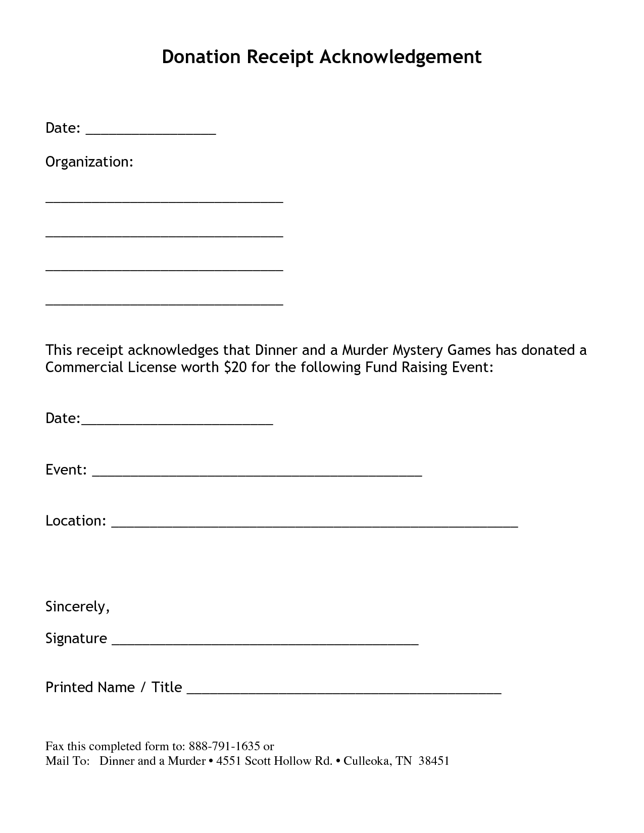 Non Profit Donation Receipt Letter | Certificate Templates In Jct Practical Completion Certificate Template