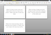Note/index Cards - Word Template intended for Index Card Template For Pages