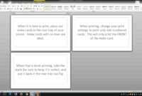Note/index Cards - Word Template regarding Index Card Template For Word