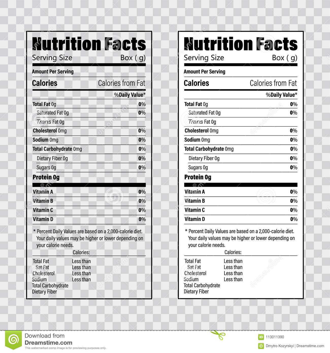 Nutrition Label Template Facts Creator Clipart Images Within Nutrition Label Template Word
