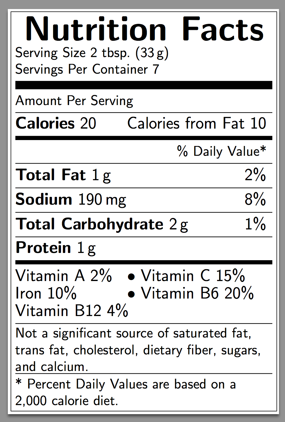 Nutritionbel Template Nutritional Information Australia For Nutrition Label Template Word