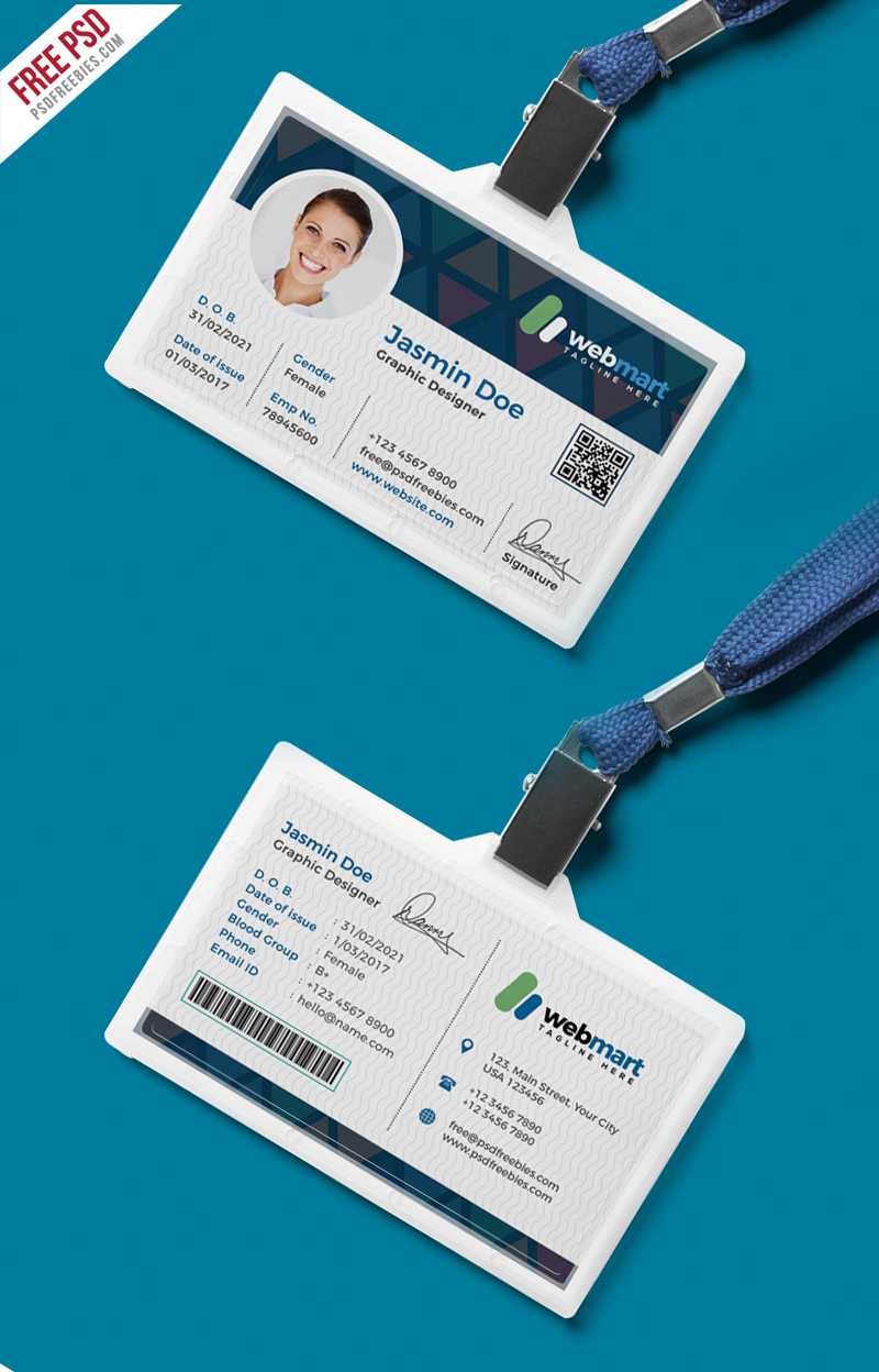 Office Id Card Design Psd | Psdfreebies For Id Card Design Template Psd Free Download