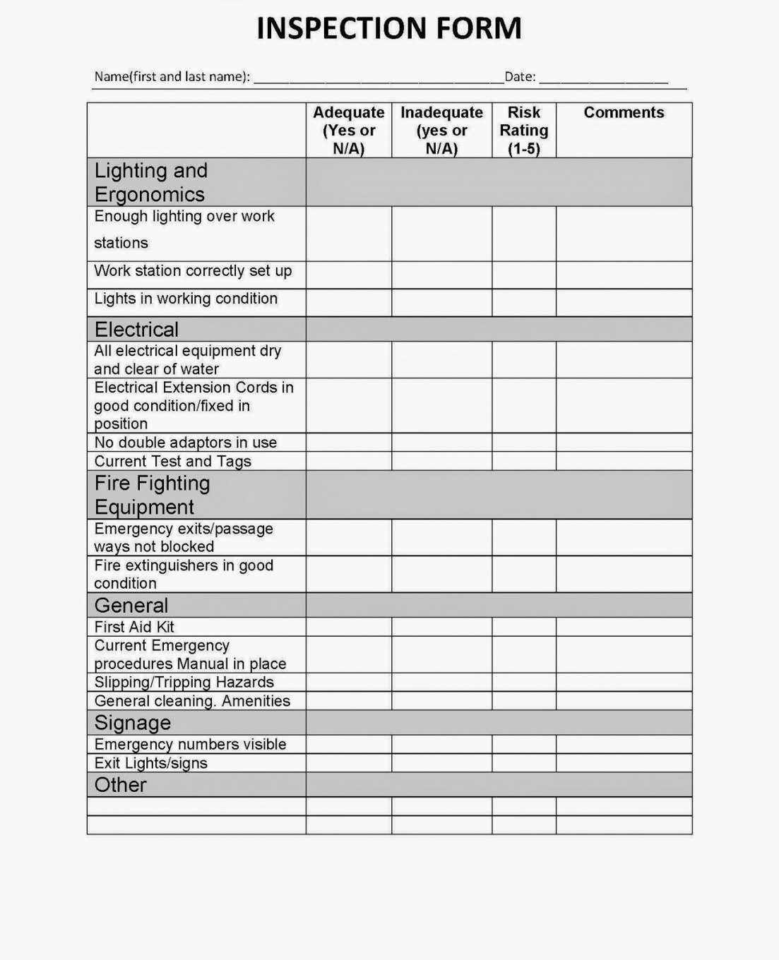 Ohs Inspection Report Template Inside Ohs Monthly Report Inside Ohs Monthly Report Template