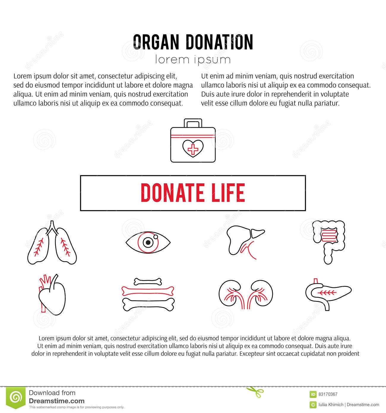 Organ Donation Template Stock Vector. Illustration Of Lung Inside Organ Donor Card Template