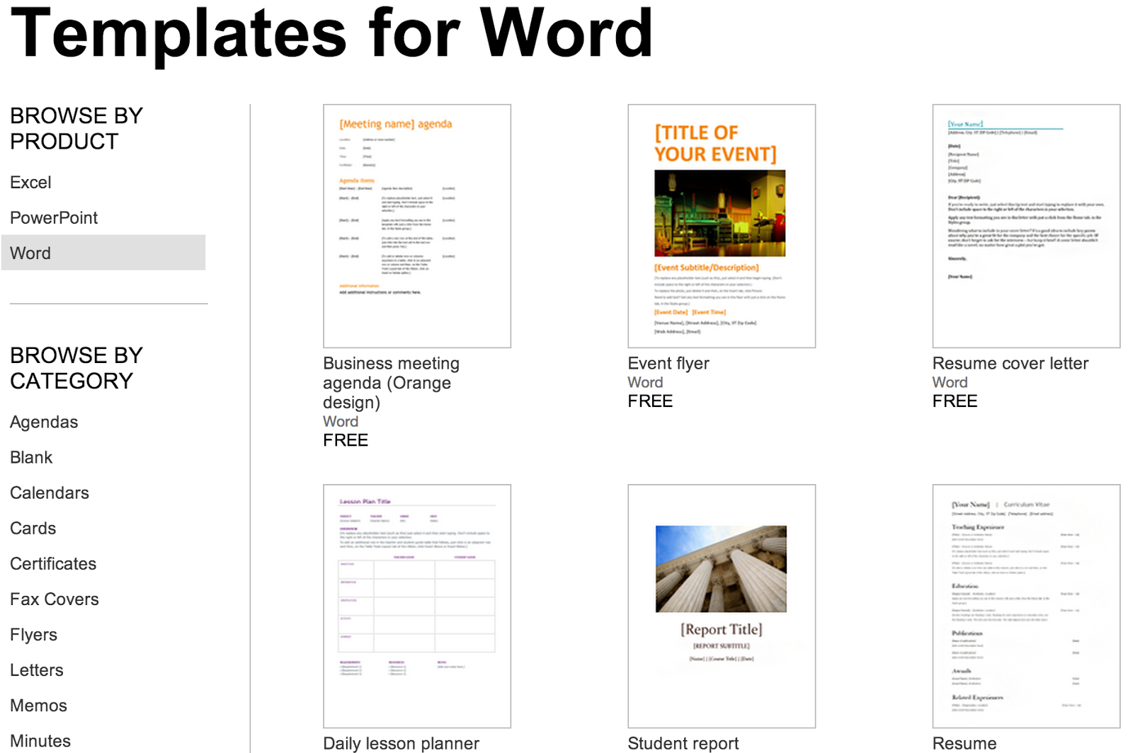 Over 250 Free Microsoft Office Templates & Documents With Regard To Google Word Document Templates