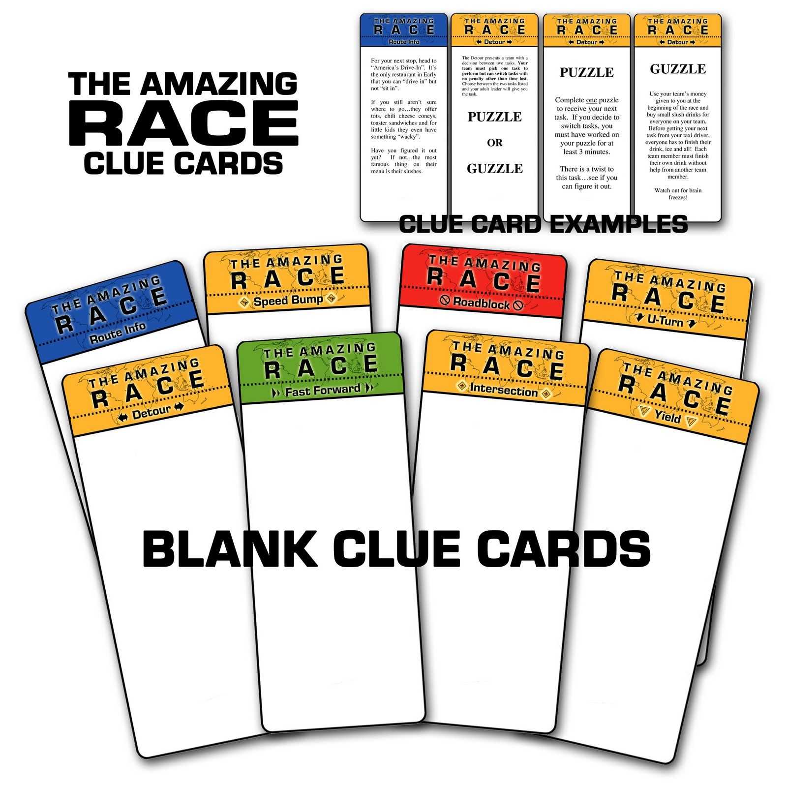 Paper Perfection: Free "amazing Race" Birthday Party Regarding Clue Card Template