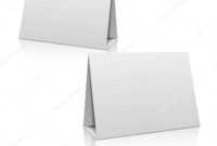 Paper Stand Template | Blank White Paper Stand Table Holder regarding Card Stand Template