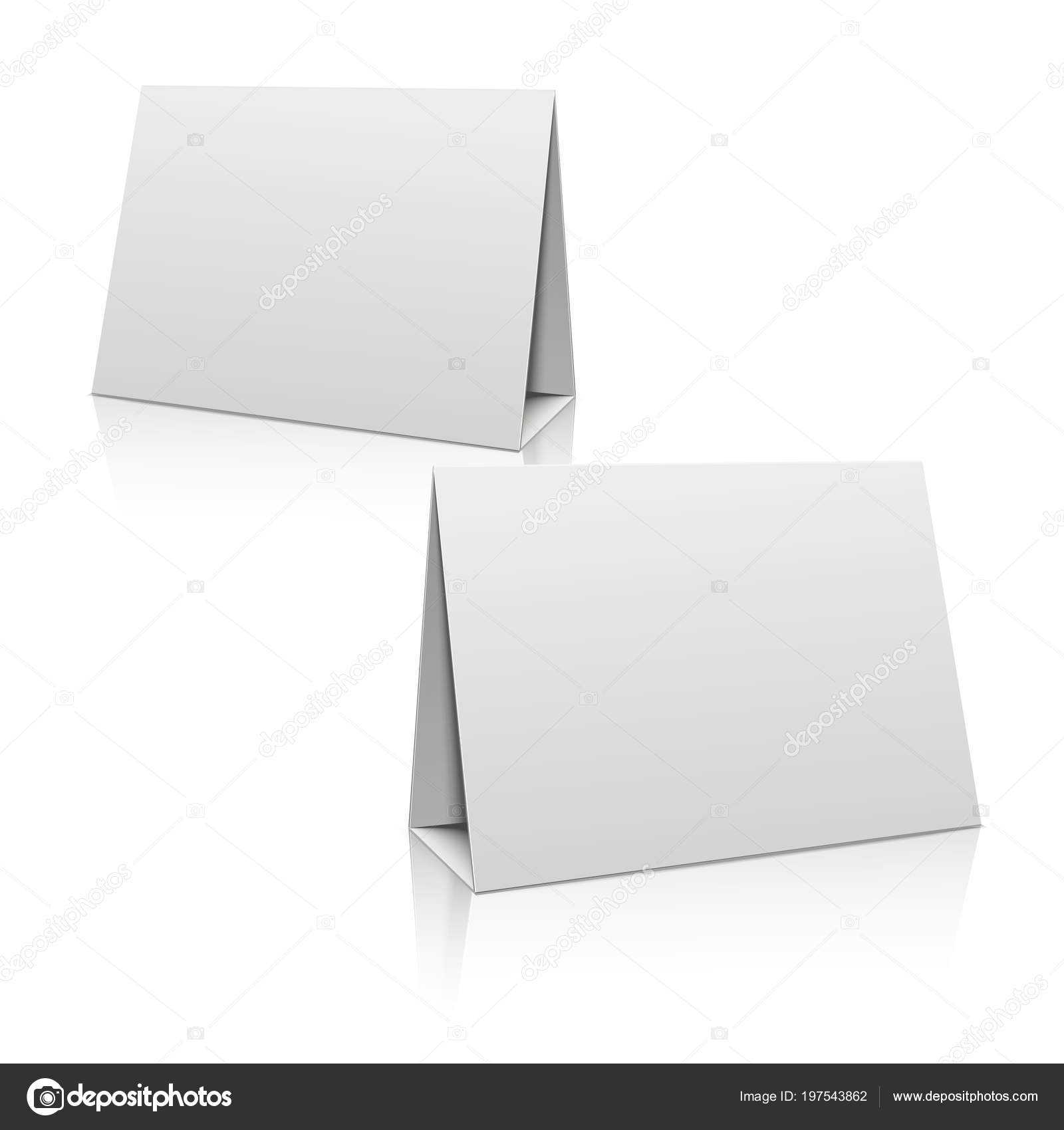 Paper Stand Template | Blank White Paper Stand Table Holder Regarding Card Stand Template