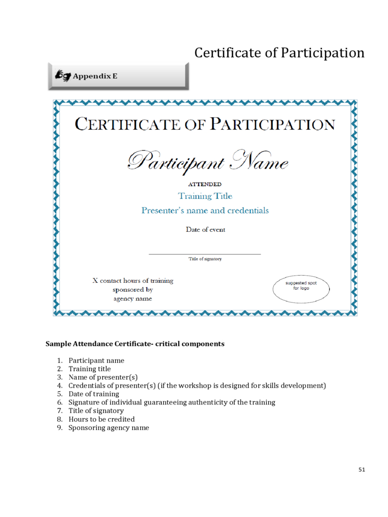 Participation Certificate – 6 Free Templates In Pdf, Word With Certificate Of Participation In Workshop Template