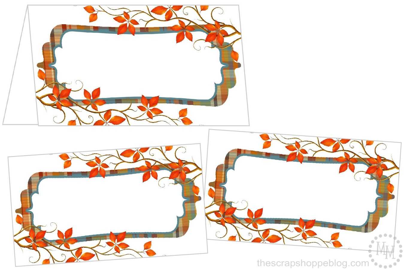 Perfectly Plaid Thanksgiving Place Cards – The Scrap Shoppe For Thanksgiving Place Card Templates