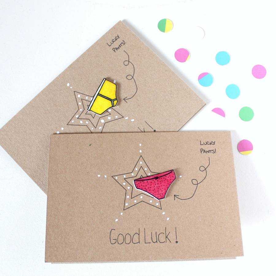 Personalised Good Luck Card With Lucky Pants Within Good Luck Card Templates