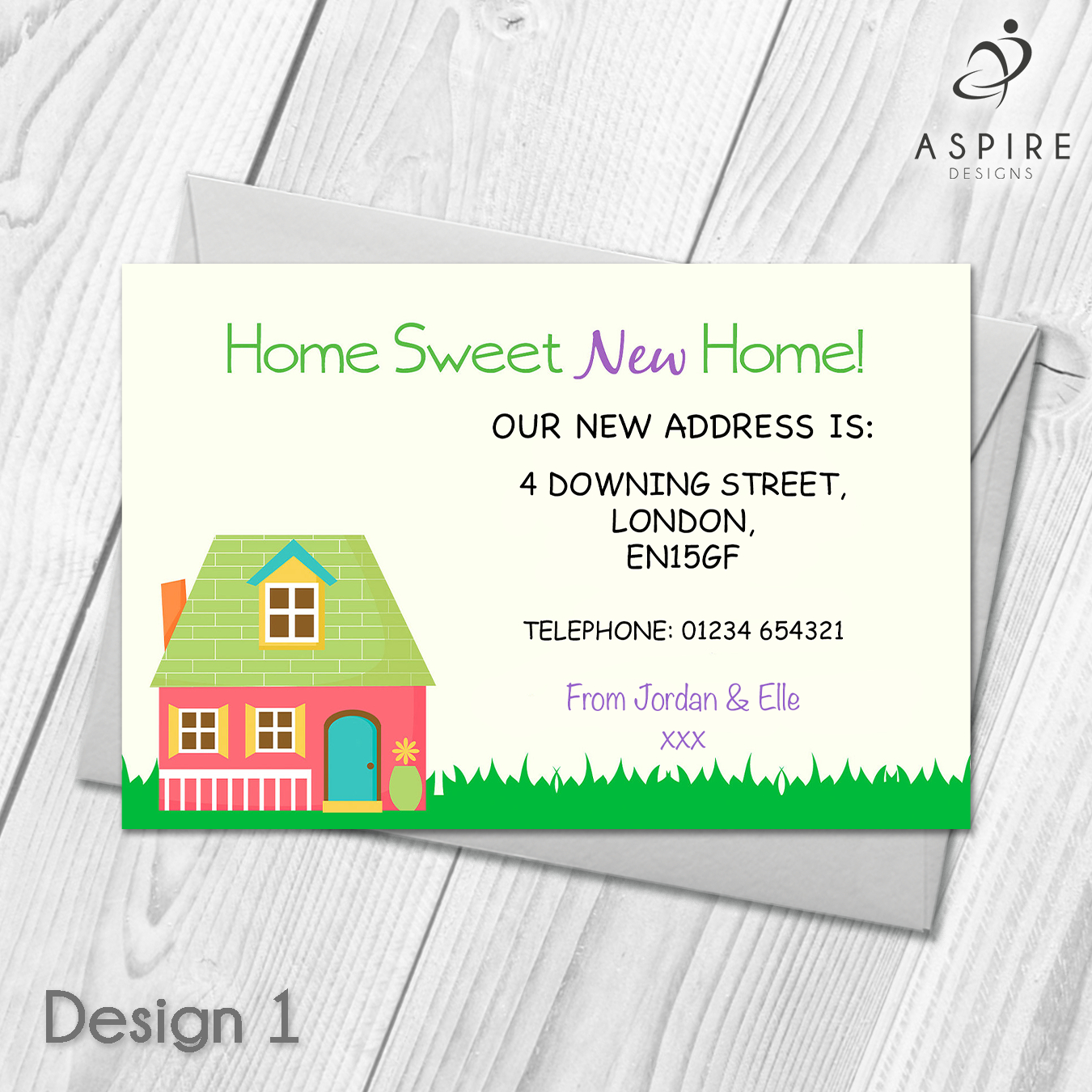Personalised Home Sweet Home Change Of Address Cards In 2019 Regarding Free Moving House Cards Templates