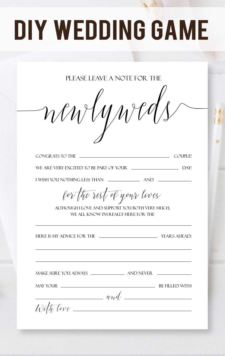 Personalized Newlyweds Advice Cards, Script Wedding Advice Throughout Marriage Advice Cards Templates
