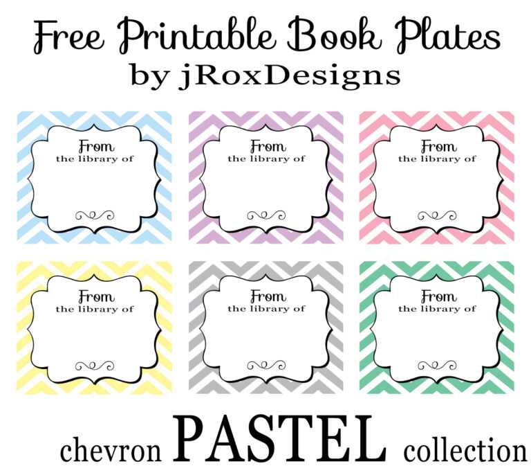 Personalized Your Library With Free Printable Chevron Book Throughout