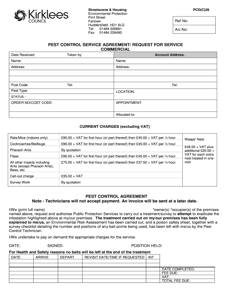 Pest Control Quotation Format Pdf – Fill Online, Printable Inside Pest Control Inspection Report Template