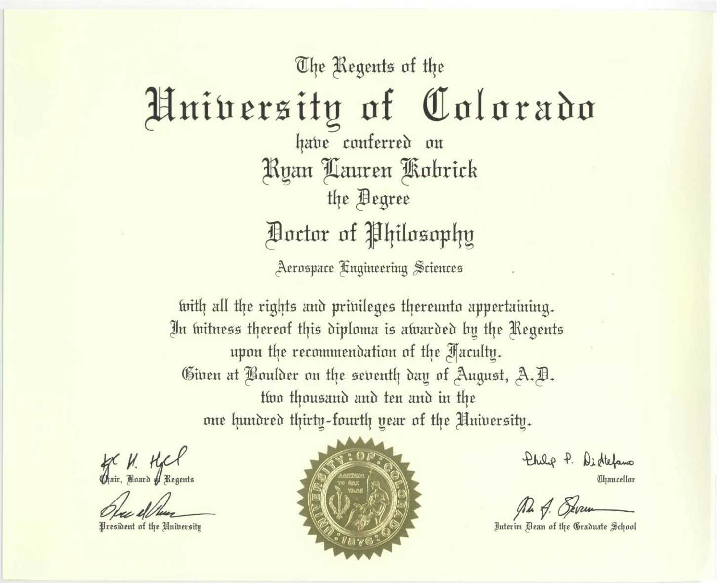 Phd Degree Template My Forth Degree, A Symbol Of | Essay Regarding University Graduation Certificate Template
