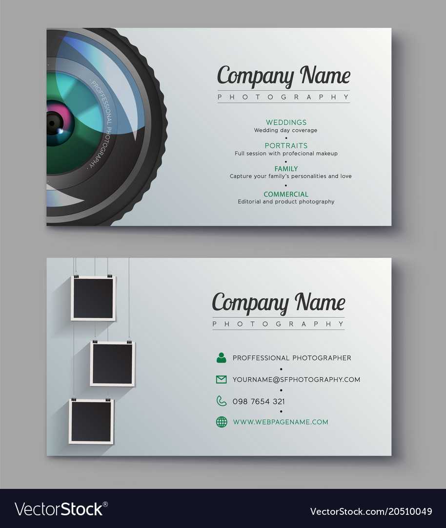 Photographer Business Card Template Design For Throughout Advertising Card Template