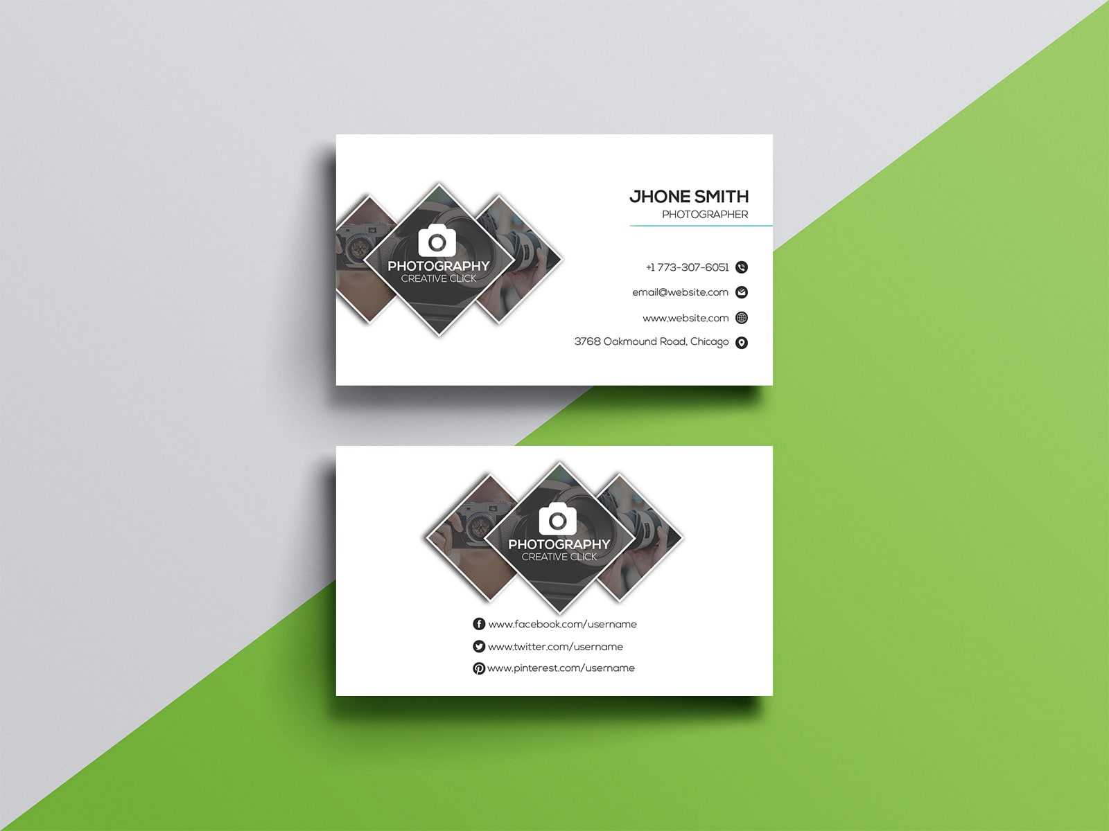Photographer Business Card Template For Web Design Business Cards Templates