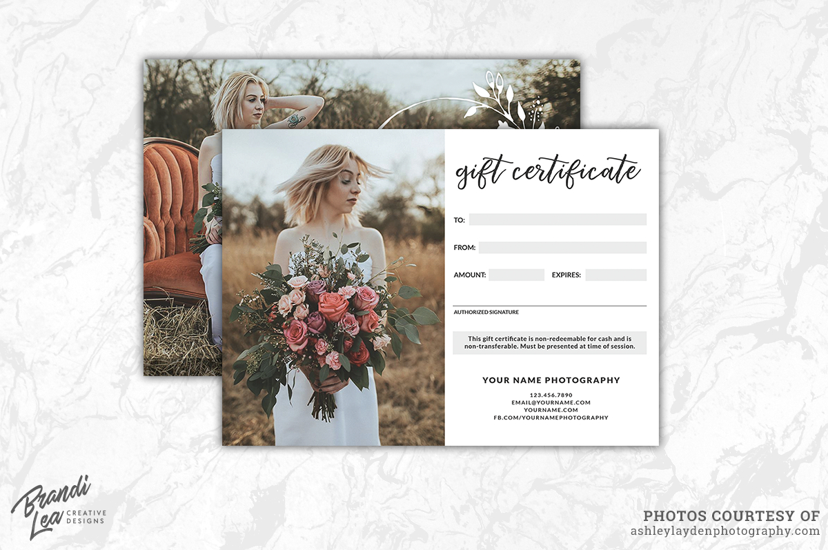 Photographer Gift Certificate – Major.magdalene Project Inside Photoshoot Gift Certificate Template