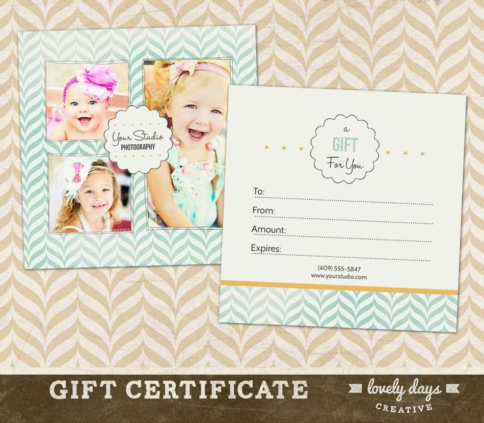 Photography Gift Certificate Template For Professional For Free Photography Gift Certificate Template