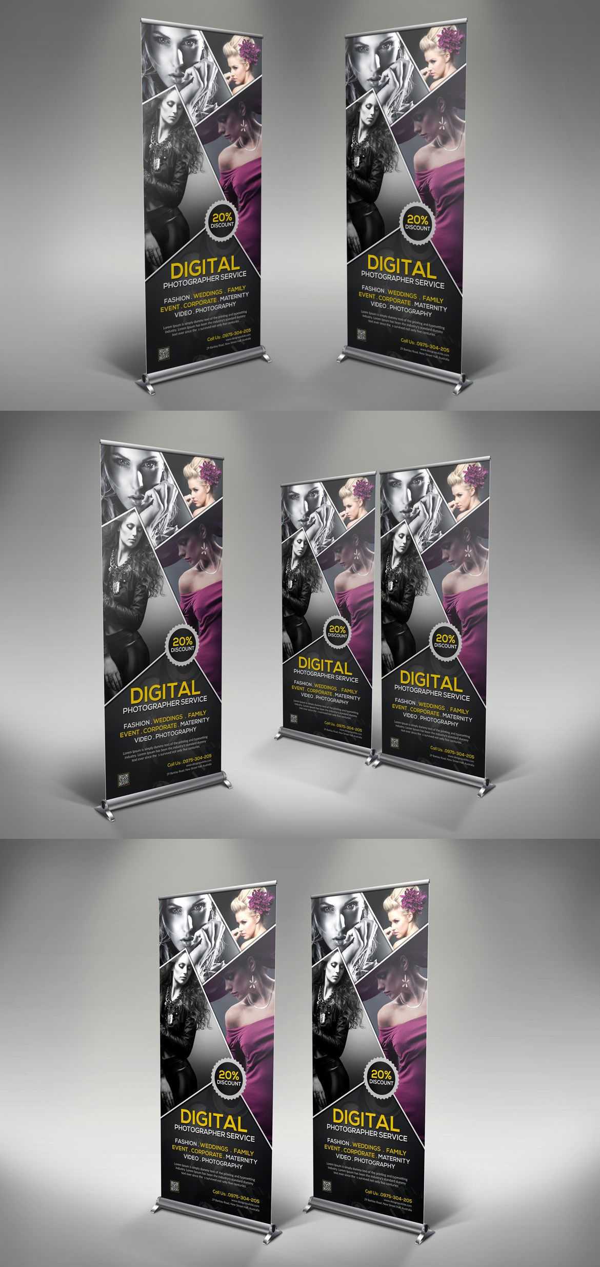 Photography Rollup Banner Template Psd | Rollup Banner Throughout Photography Banner Template