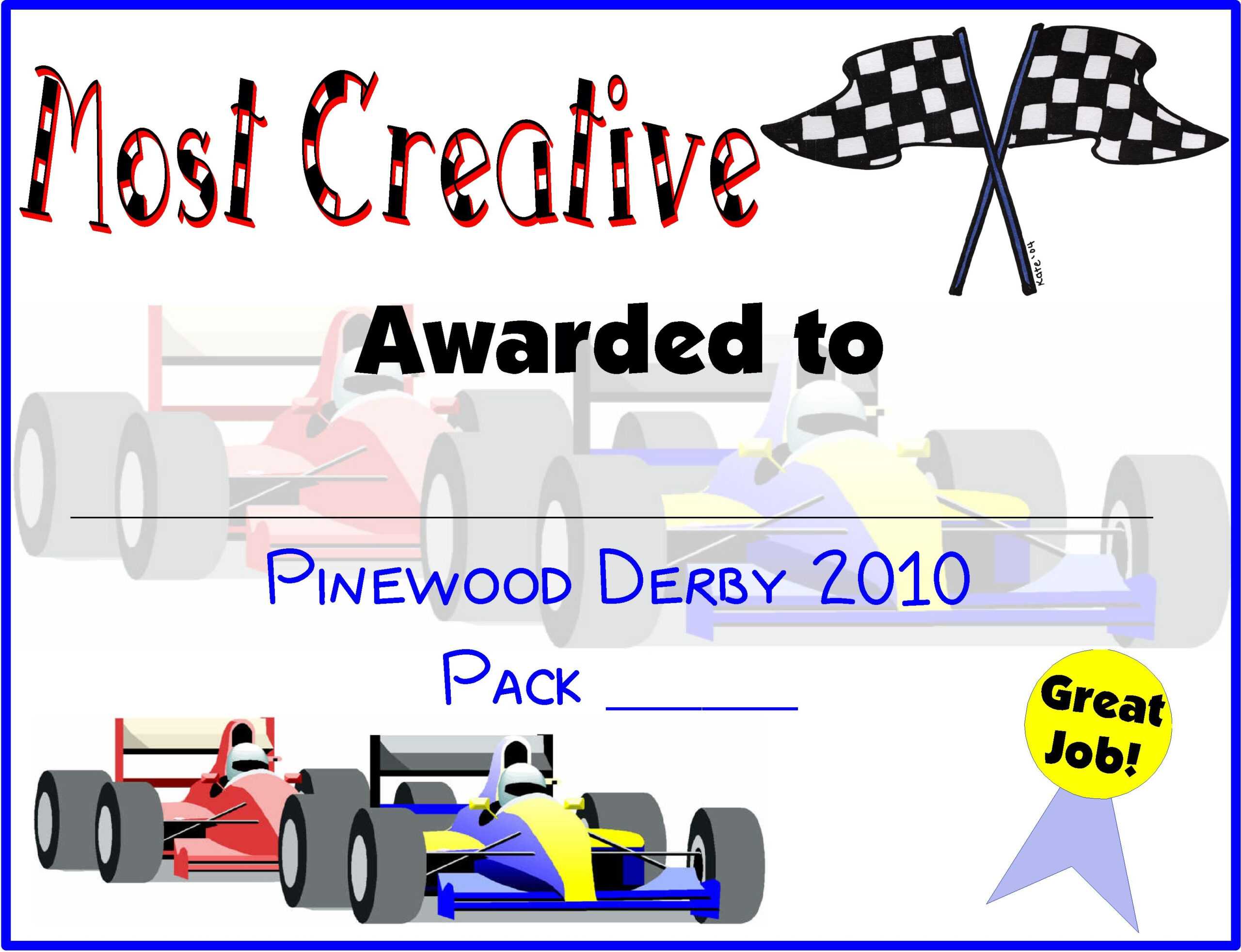 Pin On Do Your Best! Cub Scouts Regarding Pinewood Derby Certificate Template