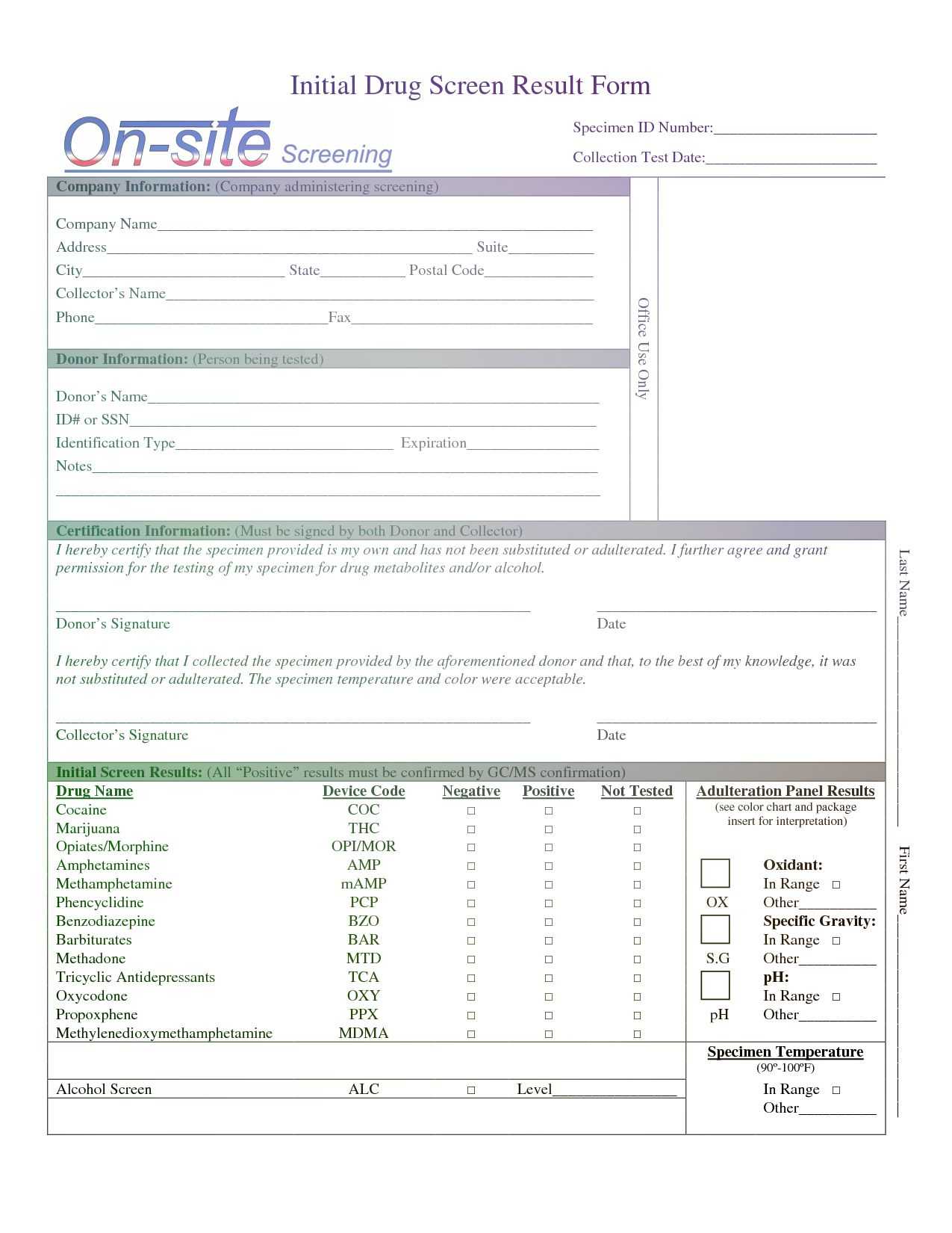 Pin On Drug Test Report Template Within Weekly Test Report Template