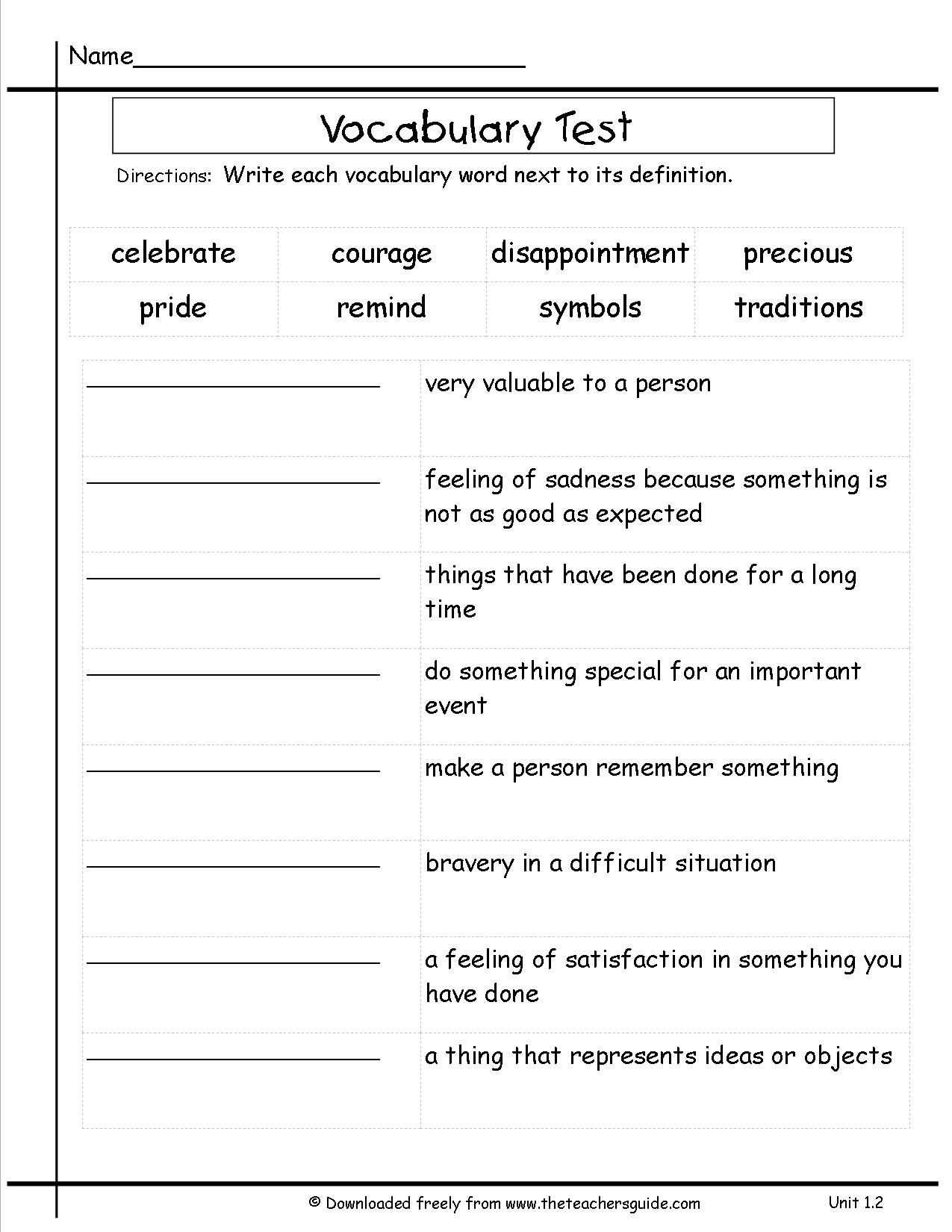 Pin On Education Reading In Vocabulary Words Worksheet Template