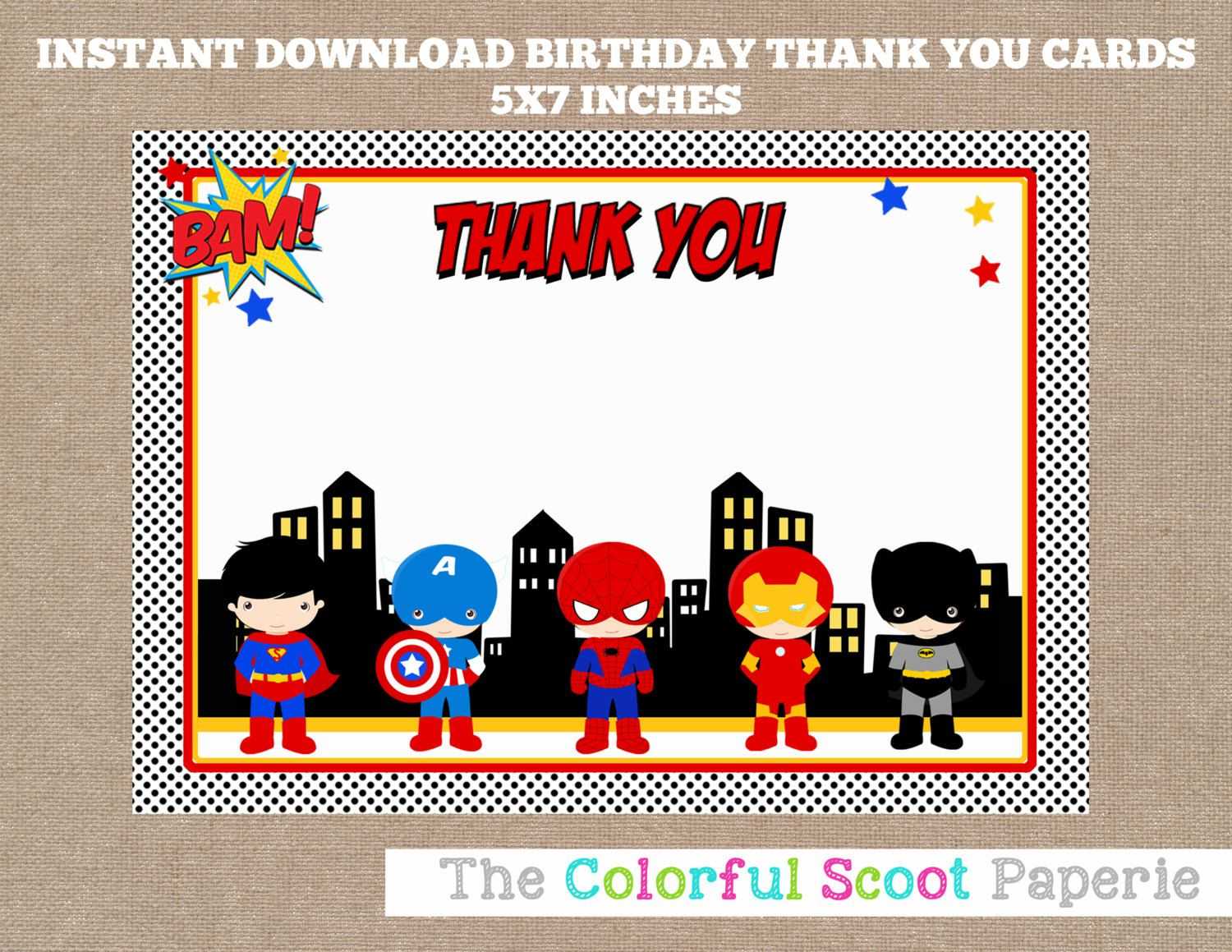 Pin On Volunteer Ideas For Superhero Birthday Card Template