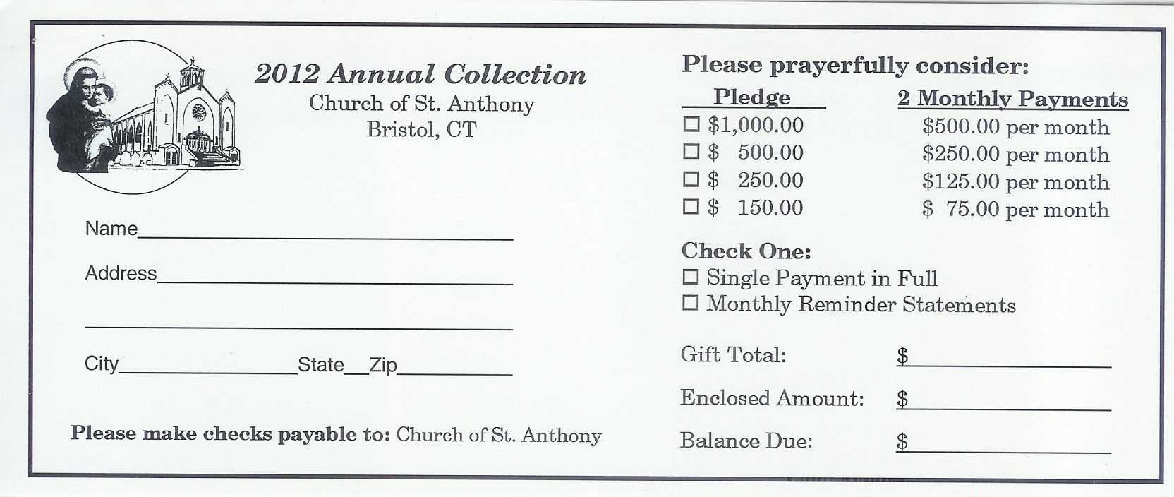 Pinandrew Martin On Pledge Cards | Fundraising Pertaining To Building Fund Pledge Card Template
