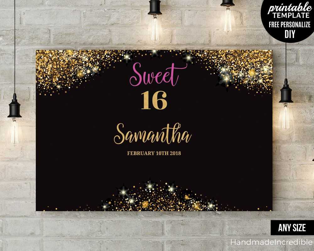 Pinargelia Figueroa On Birthday Party Ideas In 2019 Regarding Sweet 16 Banner Template