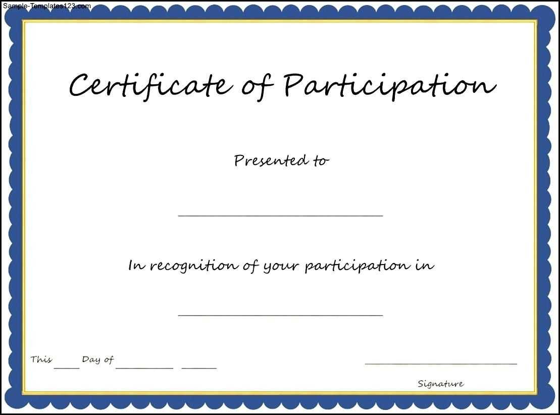 Pinclaire Donaldson On Forms | Training Certificate Inside Sample Certificate Of Participation Template
