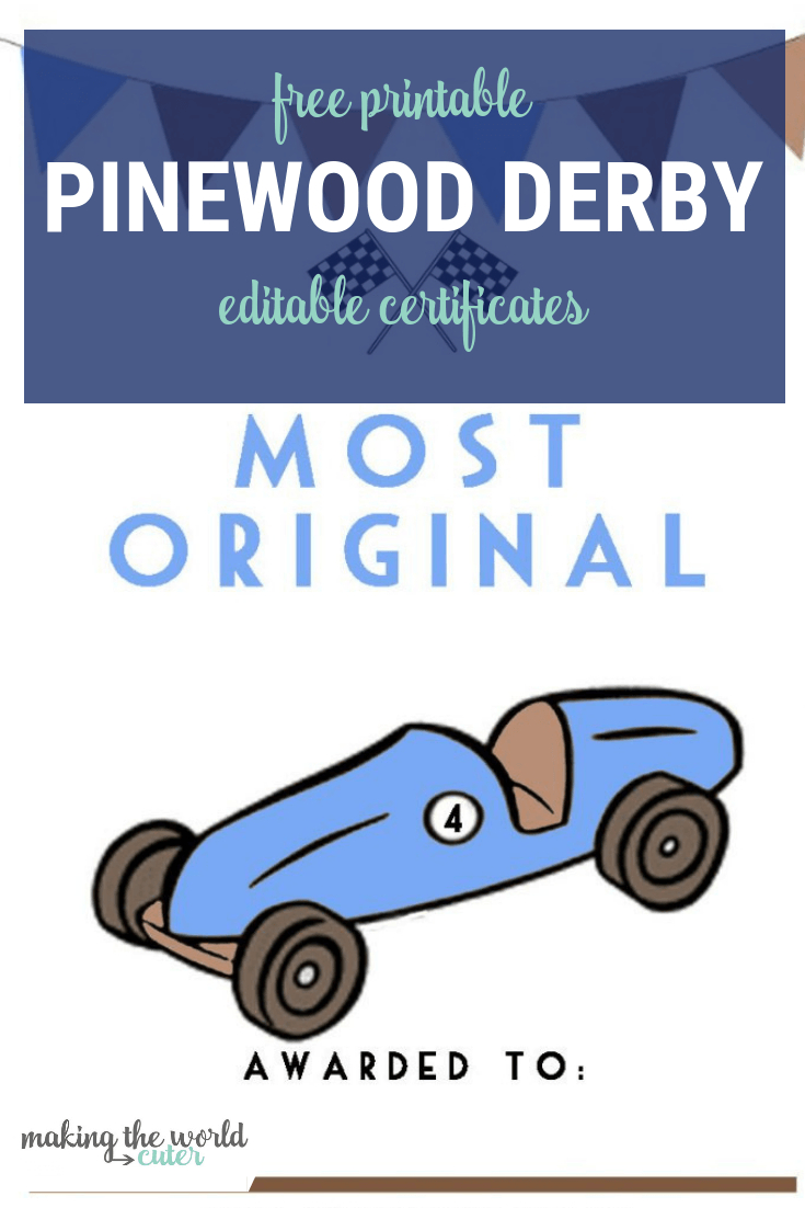 Pinewood Derby Certificates Pertaining To Pinewood Derby Certificate Template