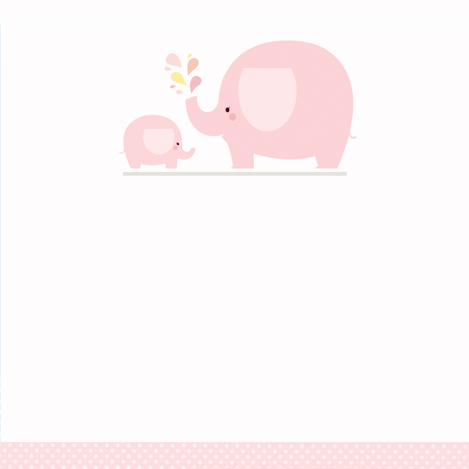 Pink Baby Elephant - Baby Shower Invitation Template (Free Inside Blank Elephant Template