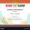Pinramachandran R On Yoga | Certificate Of Participation With Basketball Camp Certificate Template