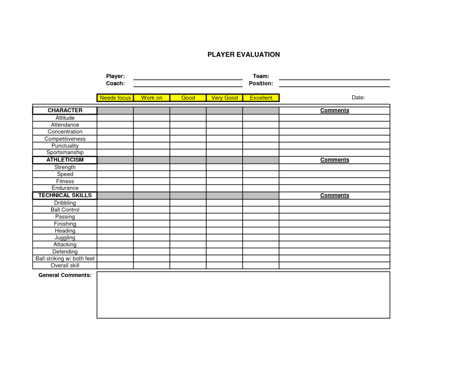 Football Referee Game Card Template