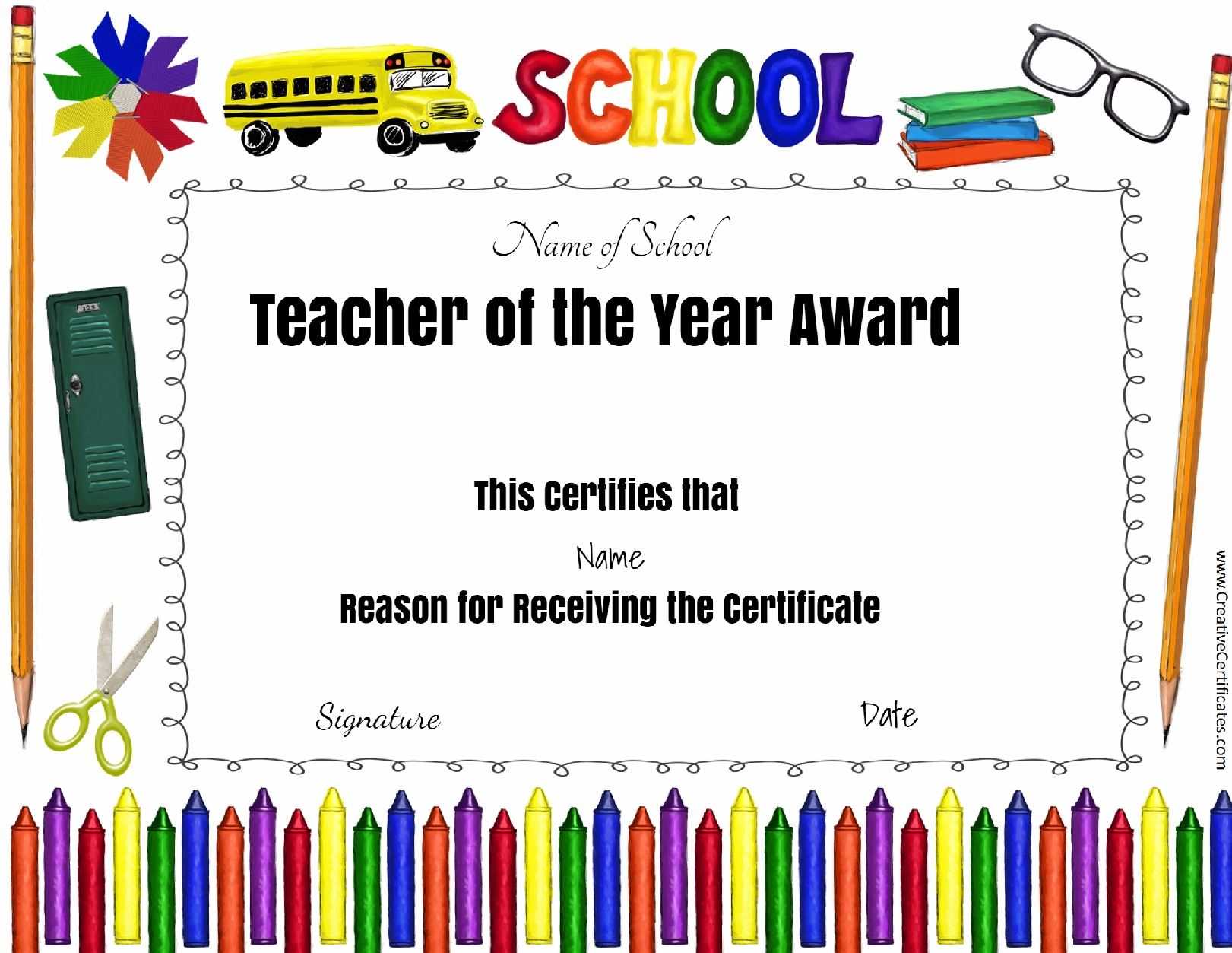 Pintiffany Ehlers On Avary | Teacher Awards, Award Intended For Best Teacher Certificate Templates Free