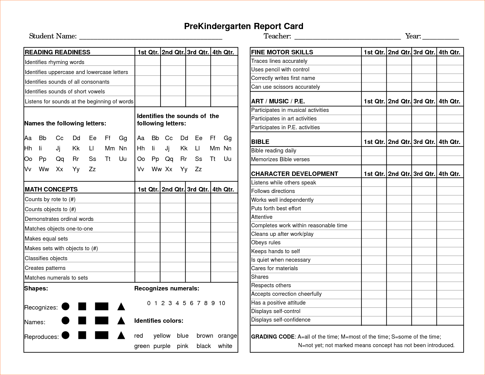 Pinvanessa Semrau On Beginning Of The Year With Regard To Report Card Template Pdf