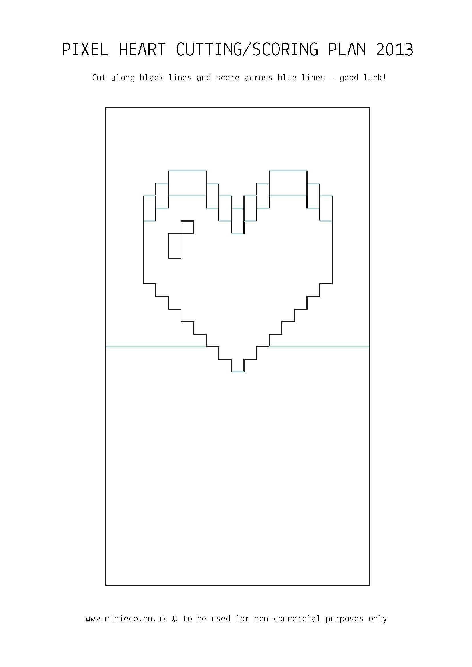 Pixel Heart Pop Up Card | Pop Up Card Templates, Heart Pop Throughout Pop Out Heart Card Template